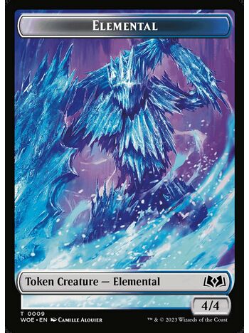 Elemental Token (4/4) (White/Blue)