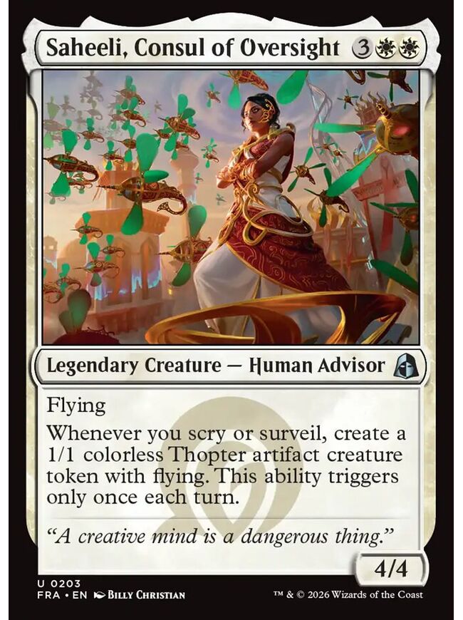 Saheeli, Consul of Oversight