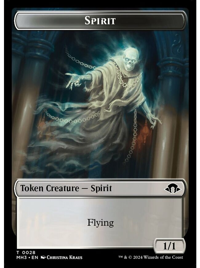 Spirit Token (1/1) (White/Black)