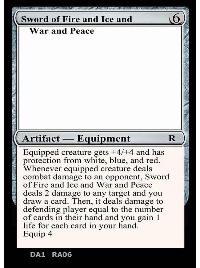 Sword of Fire and Ice and War and Peace