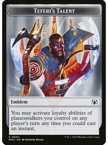 Teferi's Talent Emblem Token