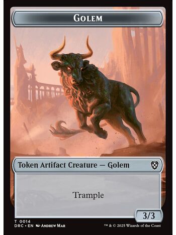 Golem Token (3/3) (Trample)