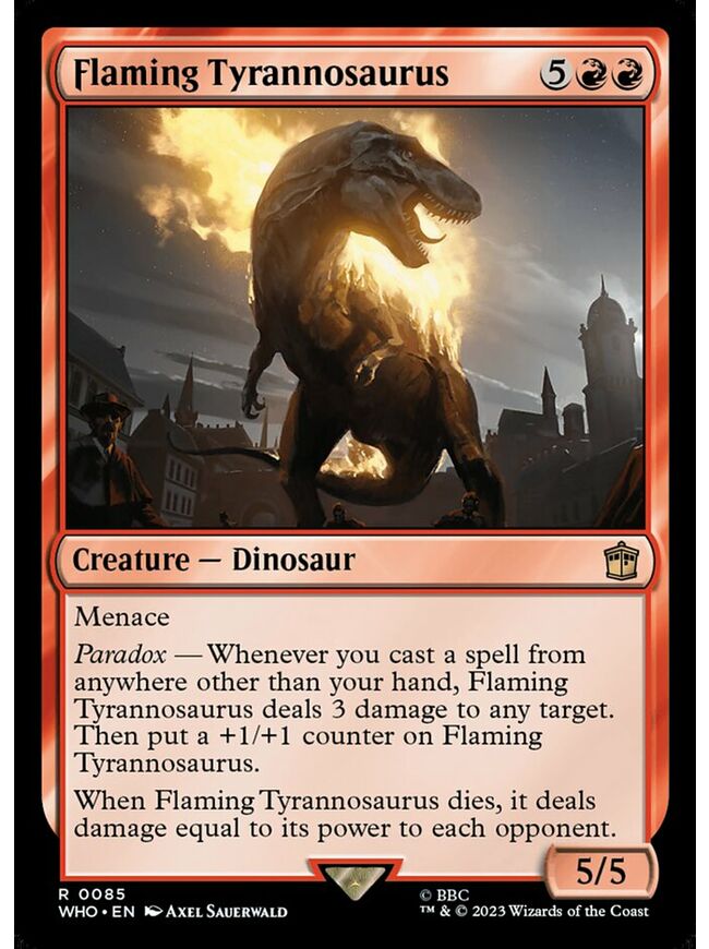 Flaming Tyrannosaurus