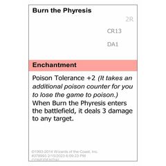 Burn the Phyresis
