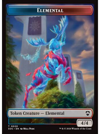 Elemental Token (4/4) (Blue/Red)