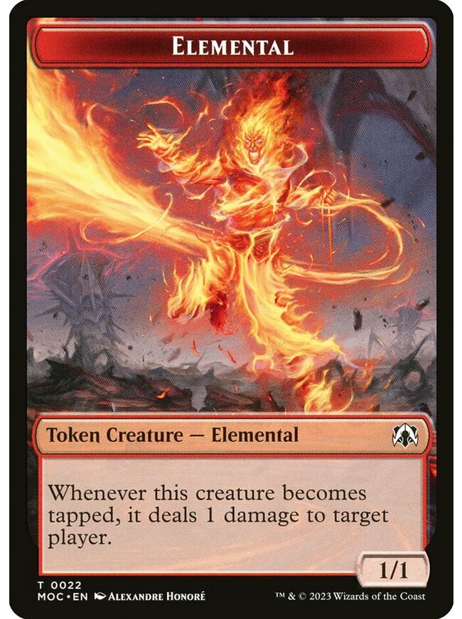 Elemental Token (1/1) (Tapped)