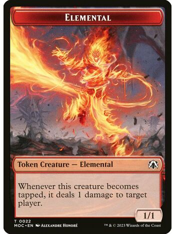 Elemental Token (1/1) (Tapped)