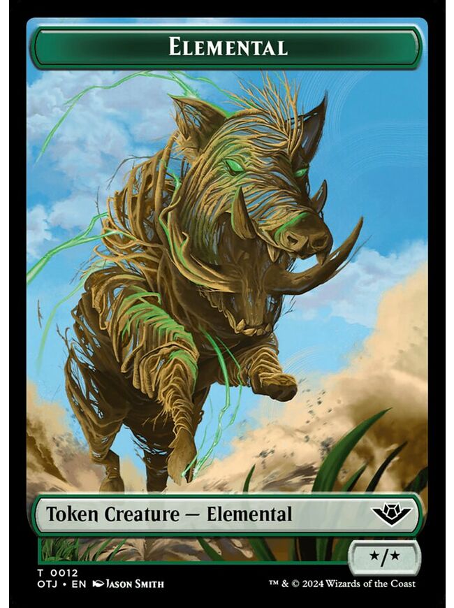 Elemental Token (*/*) (Green)