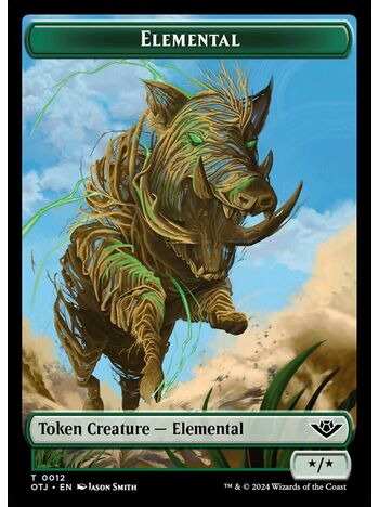 Elemental Token (*/*) (Green)