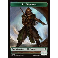 Elf Warrior Token (Green)
