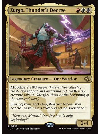 Zurgo, Thunder's Decree