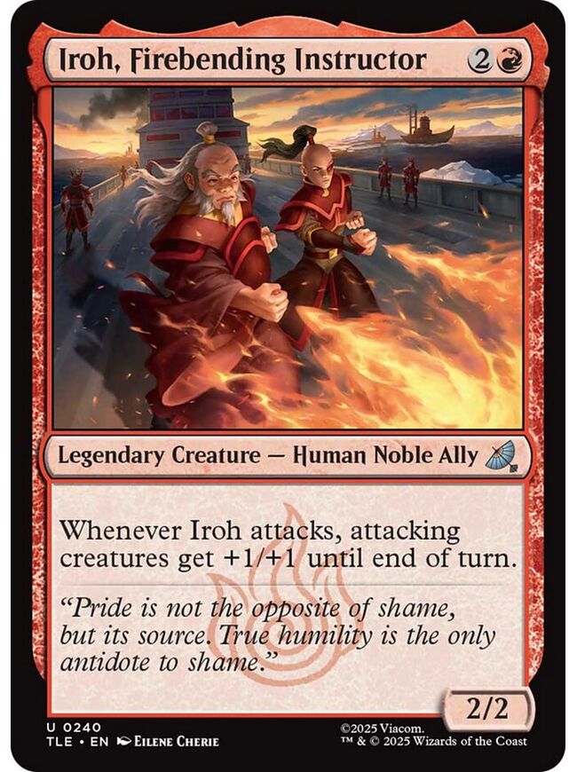 Iroh, Firebending Instructor