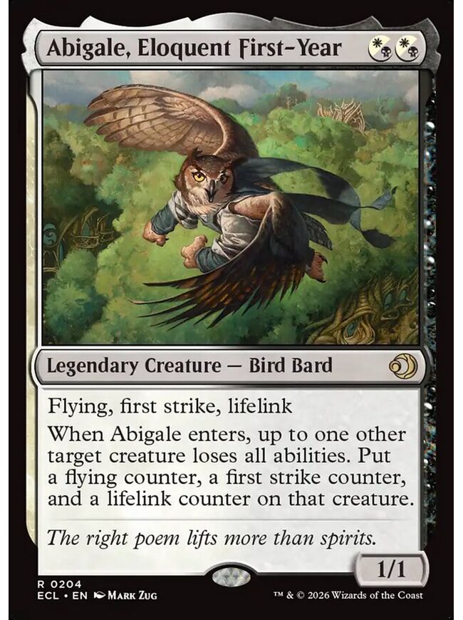 Abigale, Eloquent First-Year