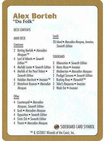 Alex Borteh Decklist