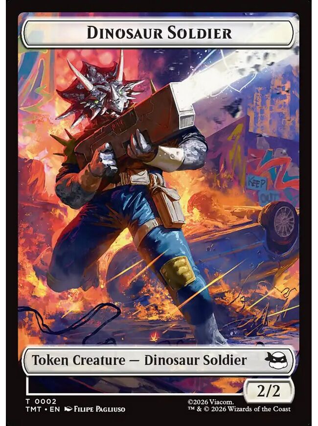 Dinosaur Soldier Token