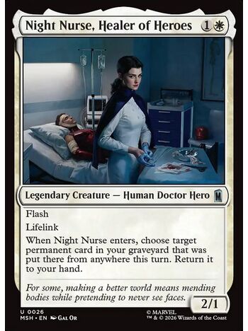 Night Nurse, Healer of Heroes