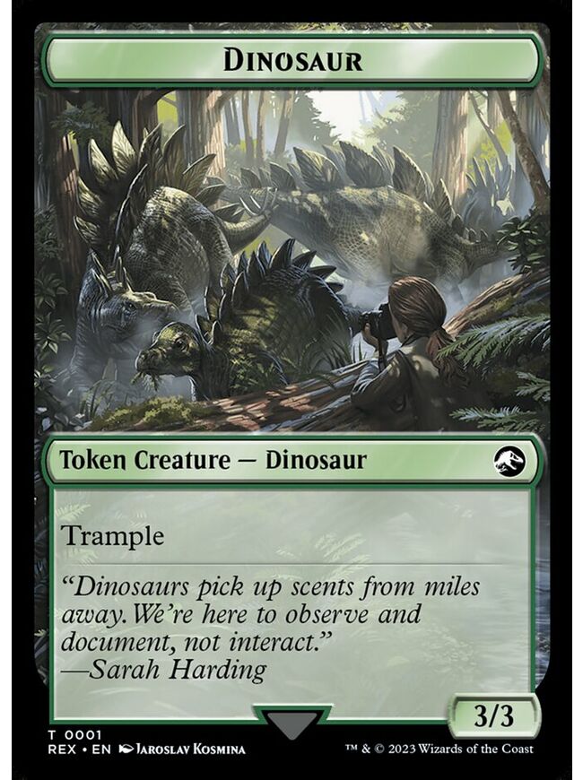Dinosaur Token (3/3) (Trample)