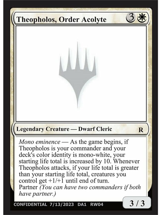 Theopholos, Order Acolyte