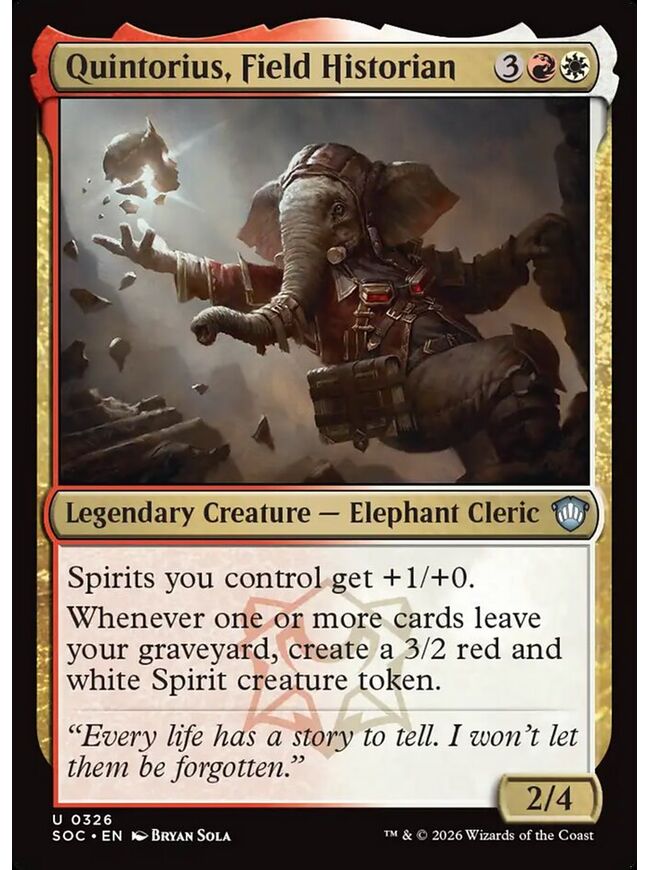 Quintorius, Field Historian