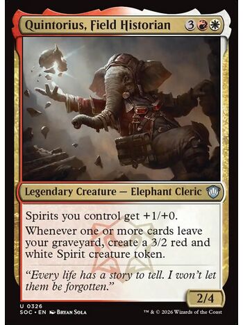 Quintorius, Field Historian