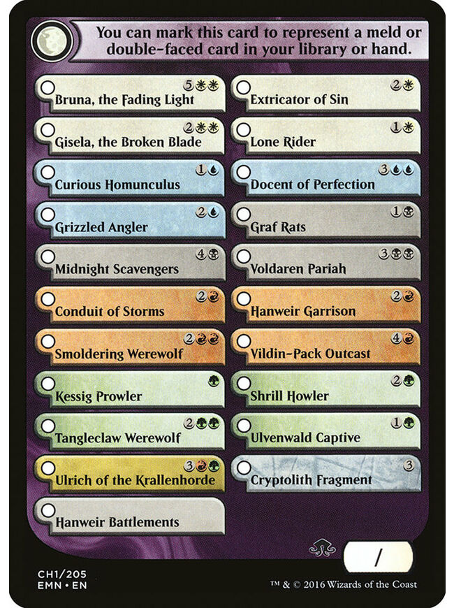 Eldritch Moon Checklist Token