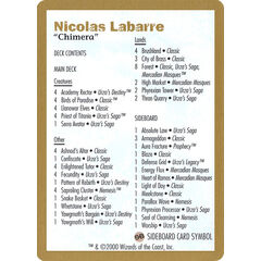 Nicolas Labarre Decklist