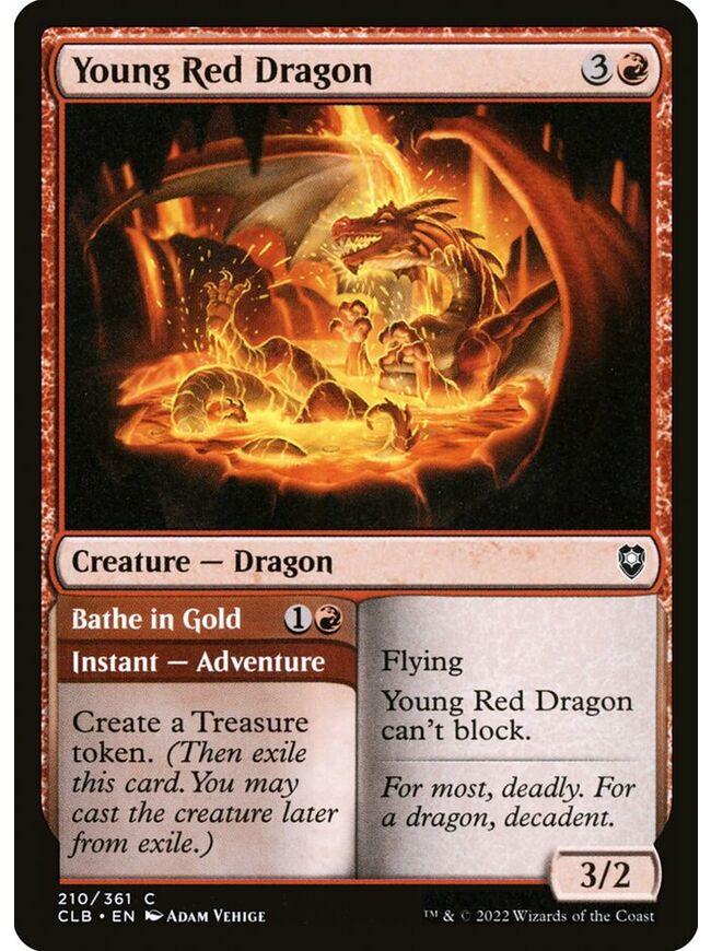 Young Red Dragon // Bathe in Gold