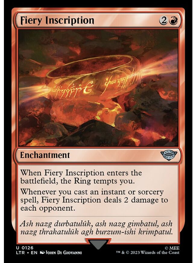 Fiery Inscription