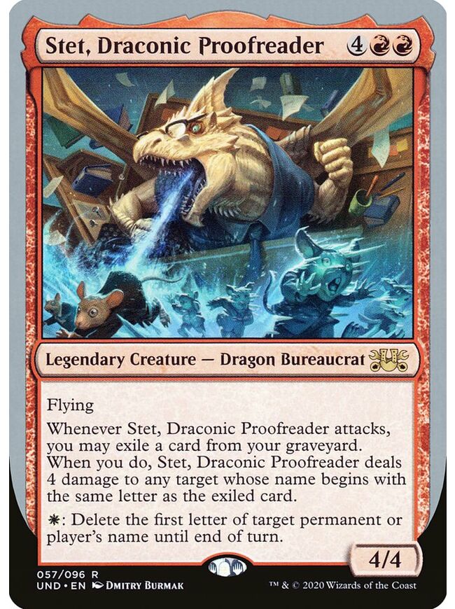 Stet, Draconic Proofreader
