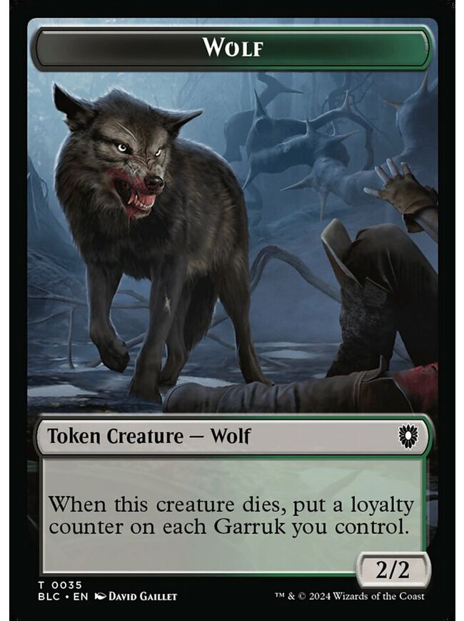 Wolf Token (2/2) (Black/Green)