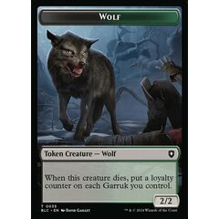 Wolf Token (2/2) (Black/Green)