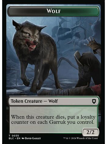 Wolf Token (2/2) (Black/Green)