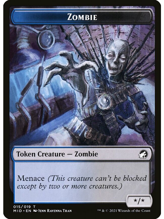 Zombie Token (*/*) (Menace)