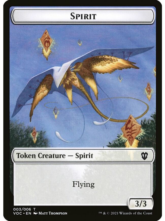Spirit Token (3/3) (White) (Flying)