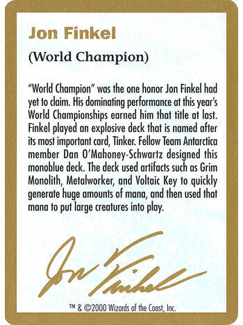 Jon Finkel Bio