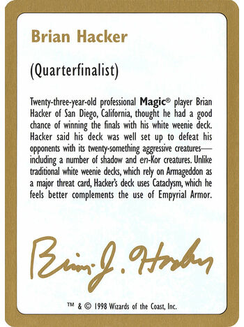 Brian Hacker Bio