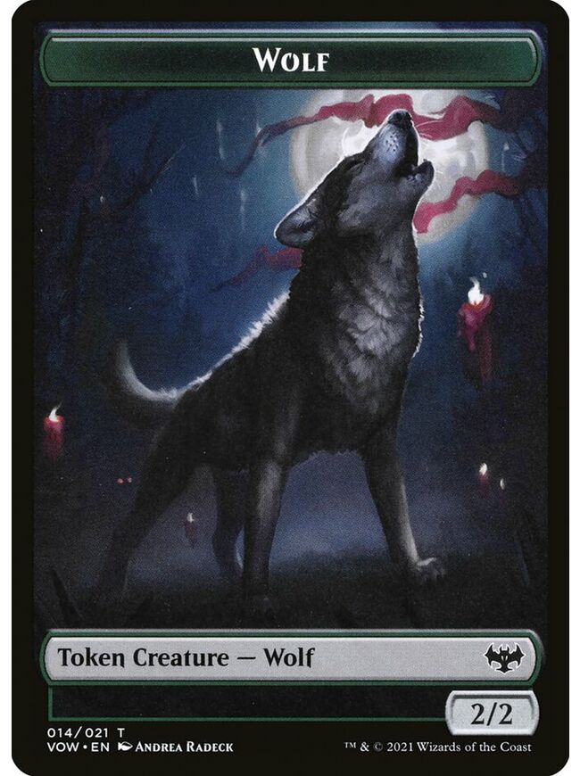 Wolf Token (2/2) (Green)