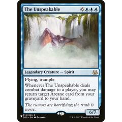 The Unspeakable