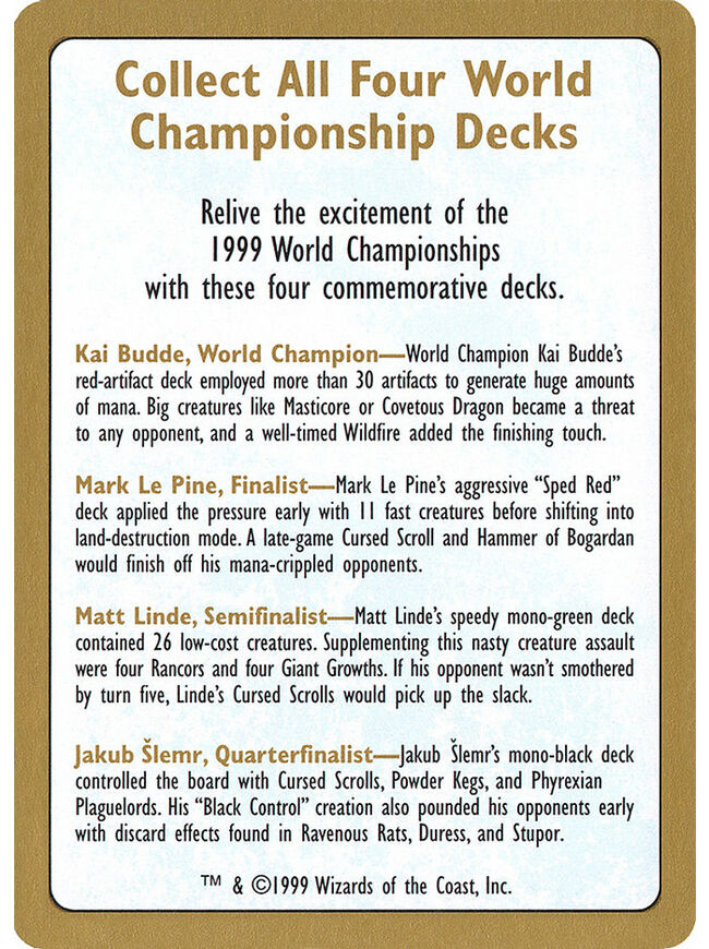 1999 World Championships Ad