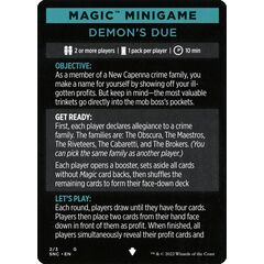 Demon's Due (minigame) // Demon's Due (cont'd)