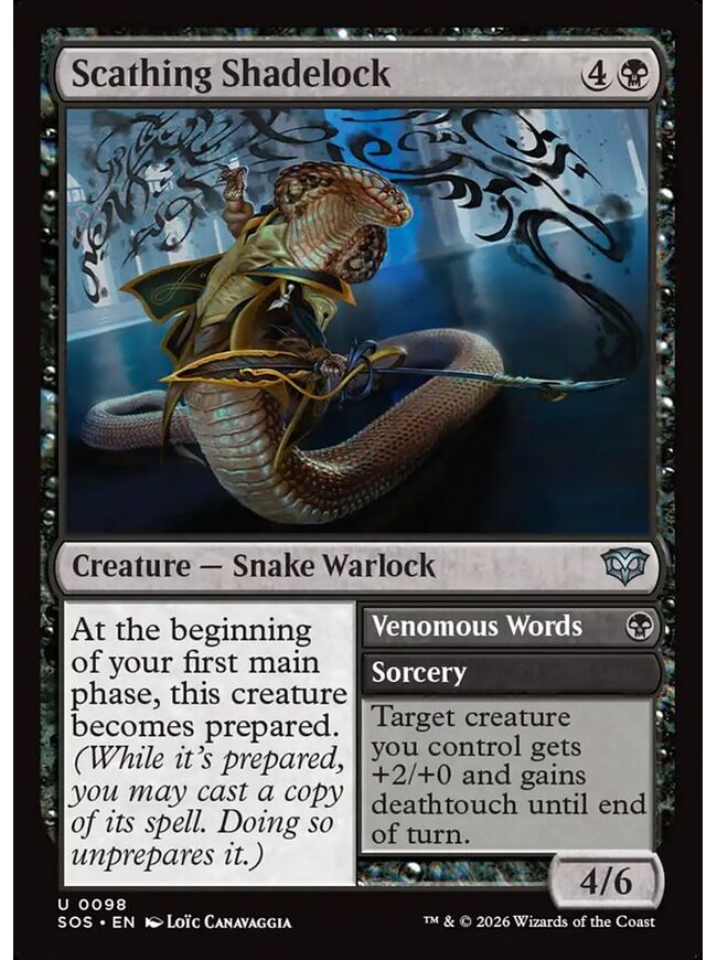 Scathing Shadelock // Venomous Words