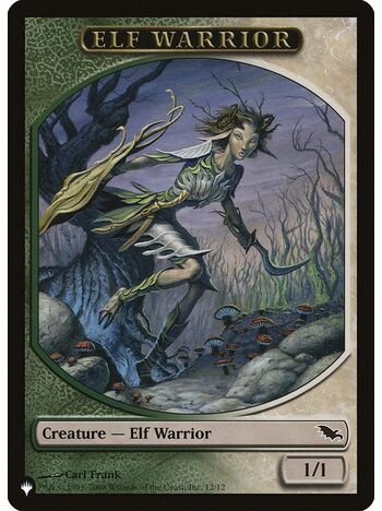 Elf Warrior Token (White/Green)