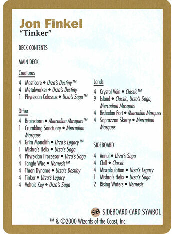Jon Finkel Decklist