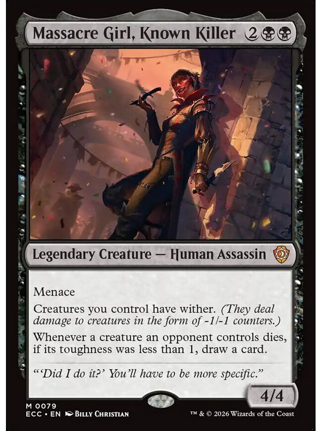 Massacre Girl, Known Killer