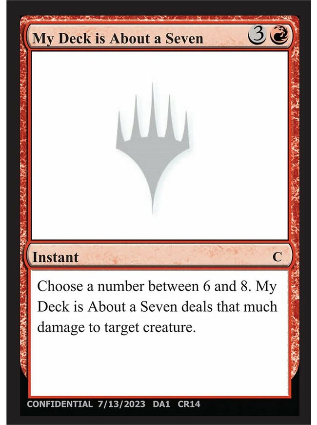 My Deck is About a Seven