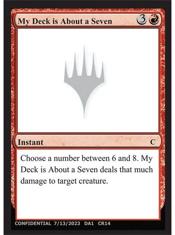 My Deck is About a Seven