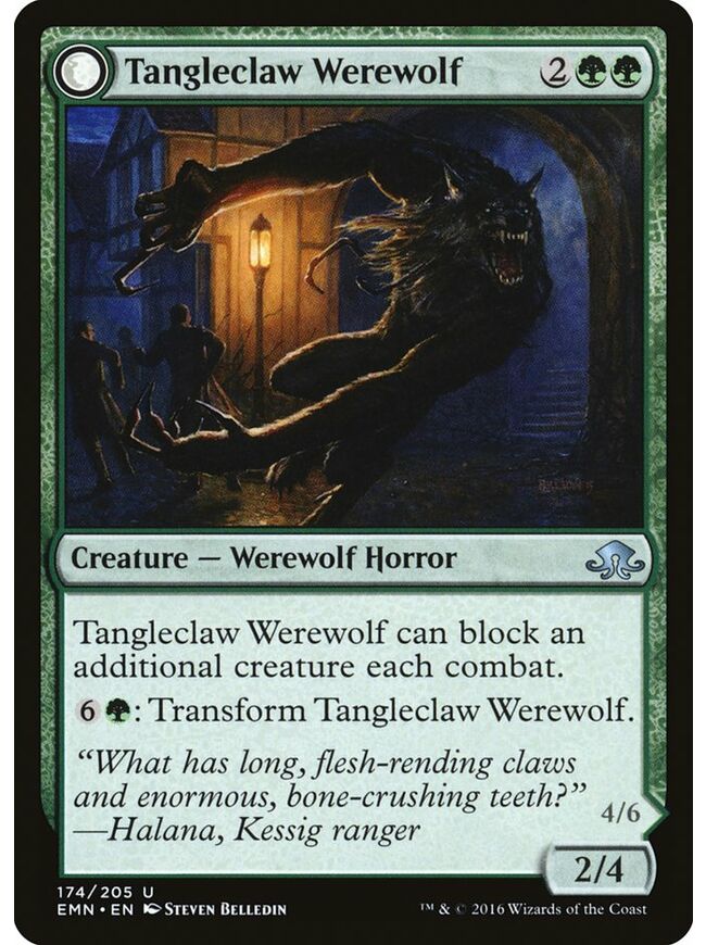Tangleclaw Werewolf // Fibrous Entangler