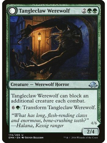 Tangleclaw Werewolf // Fibrous Entangler