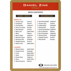 Daniel Zink Decklist