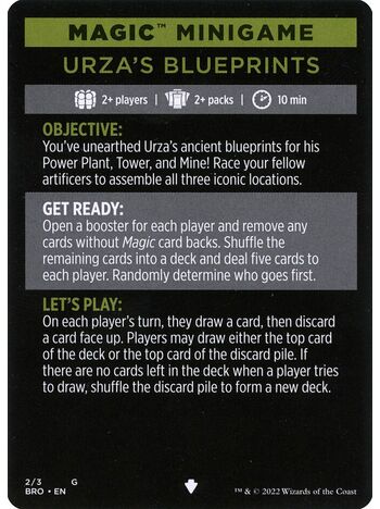 Urza's Blueprints (minigame) // Urza's Blueprints (cont'd)